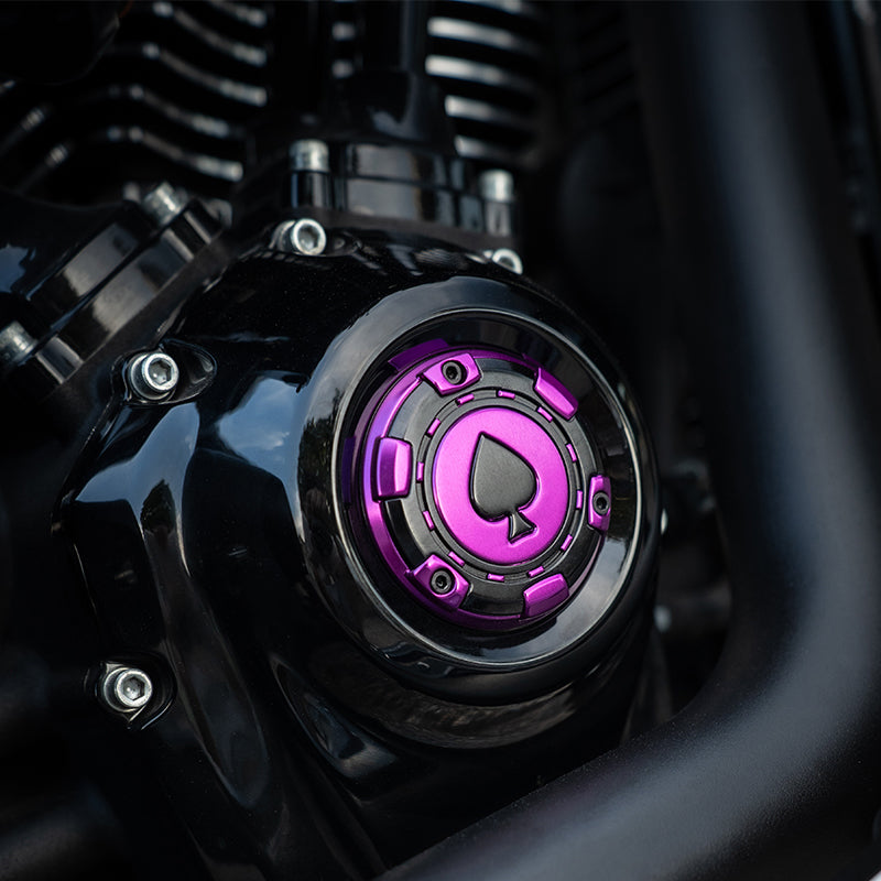 GASHOO Spades Timer Cam Cover Right Fit M8 Softail and Touring Motorcycle Aluminum Alloy for Road Glide Street Glide LowRiderST