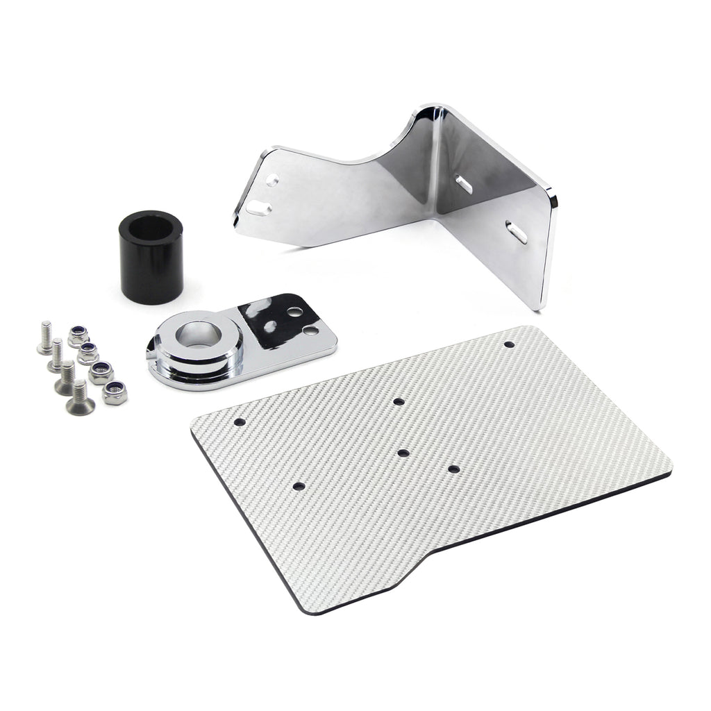 Chiefdom Aluminum Left Side Mount License Plate Bracket for 2018-UP Softail Fat Boy/Street Bob/Breakout  Retrofit/Upgrade