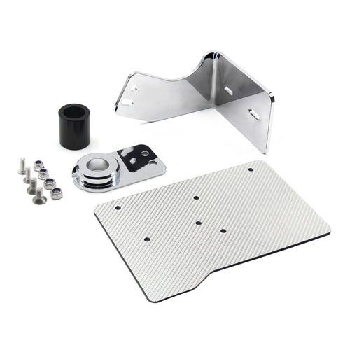 Chiefdom Aluminum Left Side Mount License Plate Bracket for 2018-UP Softail Fat Boy/Street Bob/Breakout  Retrofit/Upgrade
