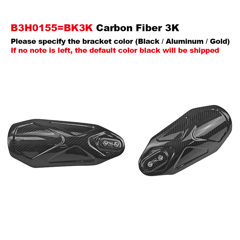 Black3 Carbon Fiber Front Hand Guards PB Style for Touring and Softail Motorcycle Retrofit/Upgrade Accessories