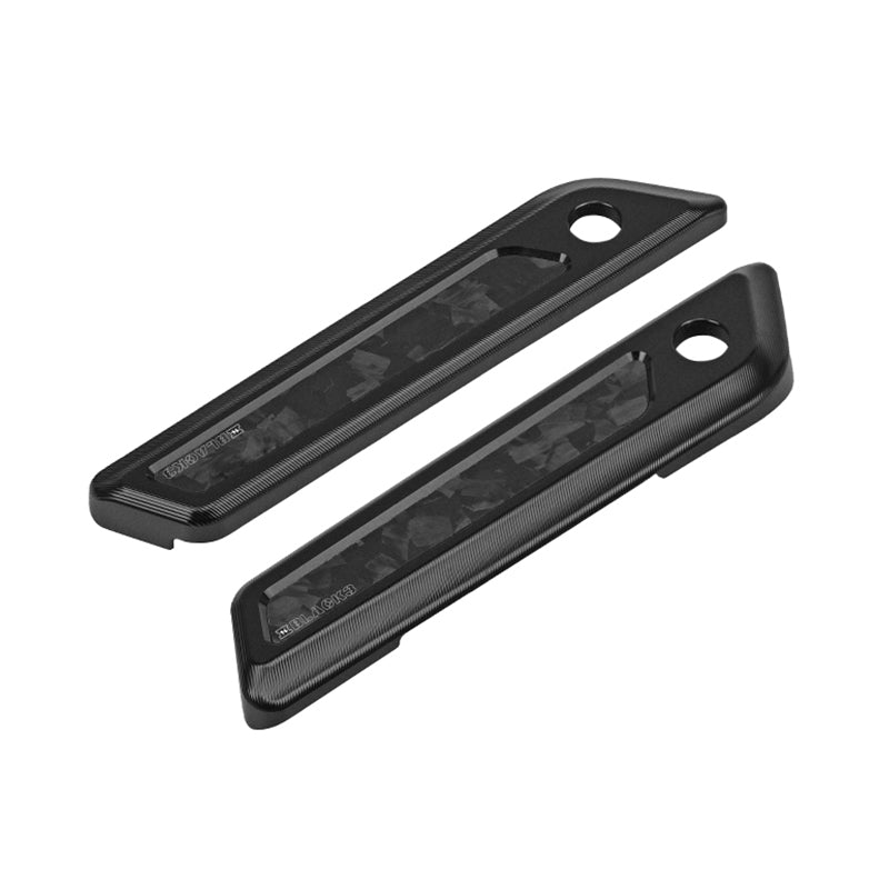 Aluminum Saddlebag Latch Cover with Carbon Fiber Accentpanels for 14-23 Touring Motorcycle FLHT FLTR FLHX Colors Lock