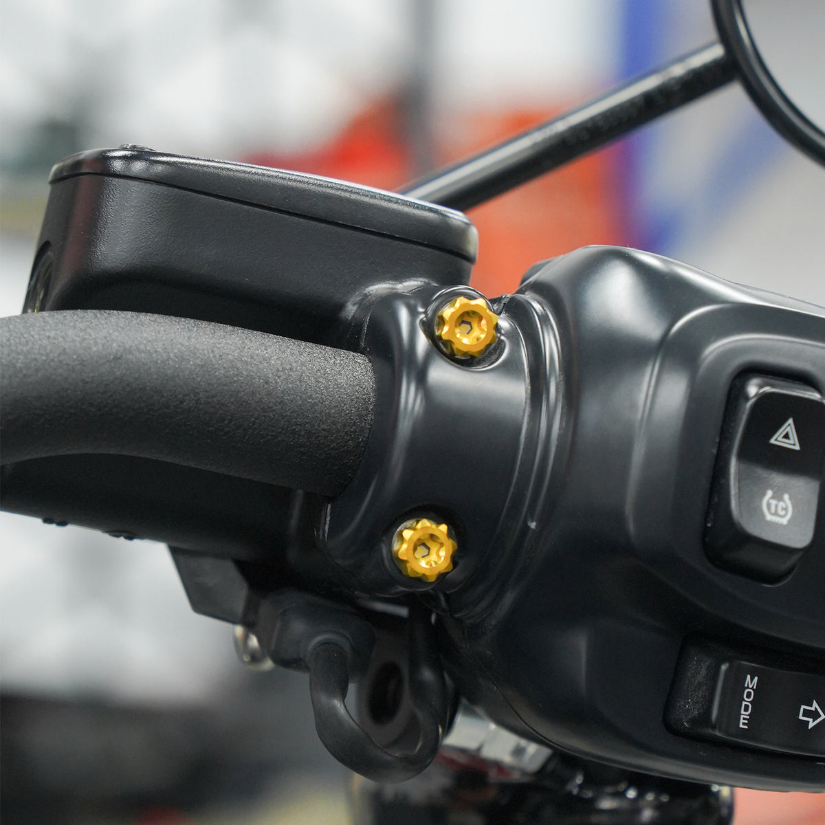 HANDLEBAR THROTTLE CLUTCH LEVER CLAMP TITANIUM ALLOY BOLTS