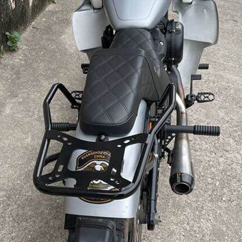 Rear Luggage Rack Iron Carrier Top Case Mount Bracket Passenger Grab Handle Bars M8 Softail Street Bob Standard FXBB