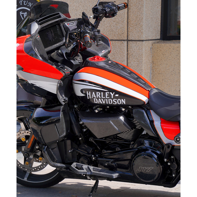 Carbon Fiber Air Scoop for 23.5-later Touring Motorcycle 121CVO/117 Road Glide Street Glide Coil Cover
