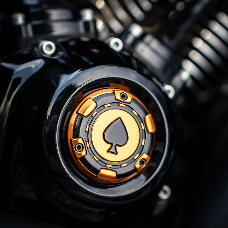 GASHOO Spades Timer Cam Cover Right Fit M8 Softail and Touring Motorcycle Aluminum Alloy for Road Glide Street Glide LowRiderST