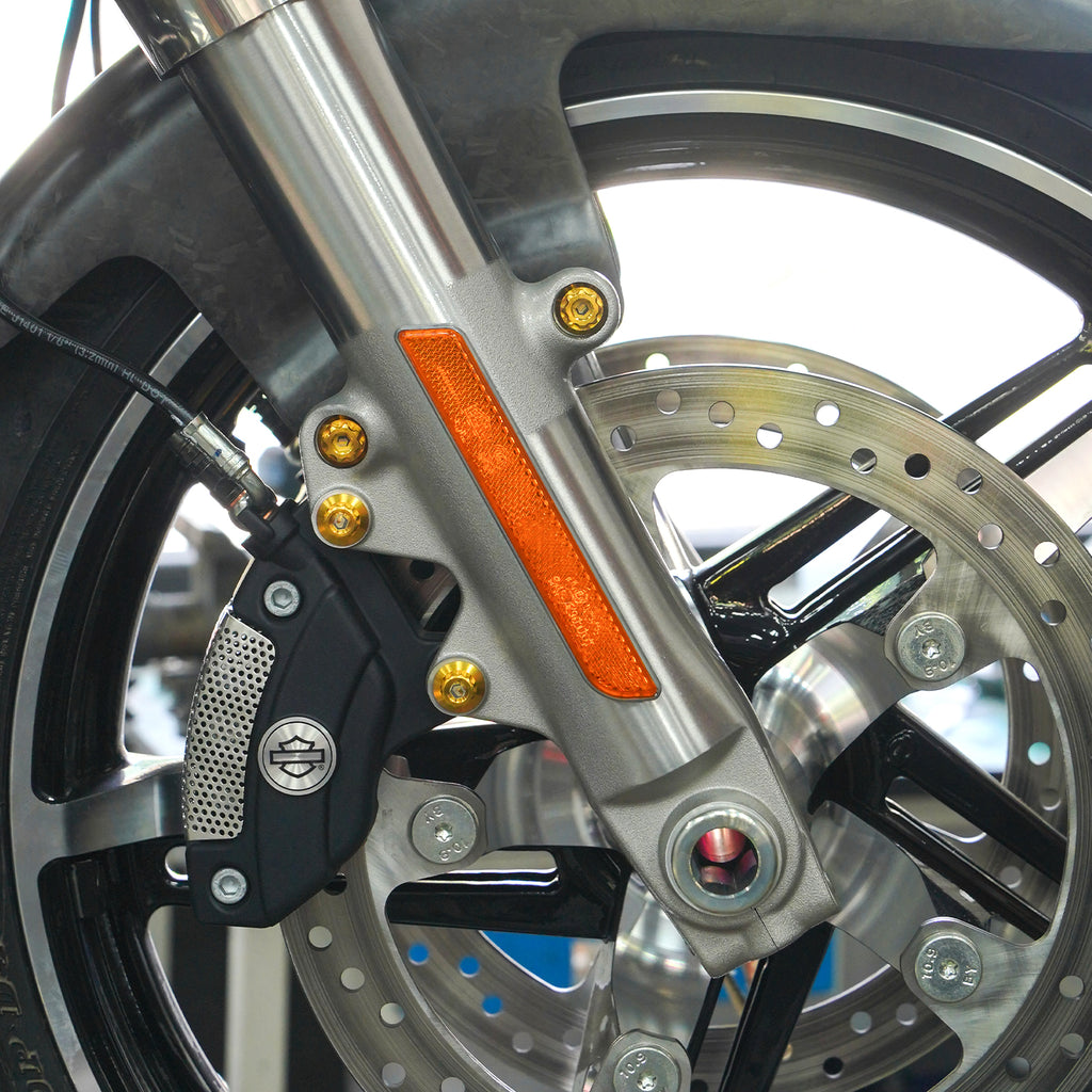BRAKE CALIPER BRACKET AND FRONT FENDER TITANIUM ALLOY BOLTS