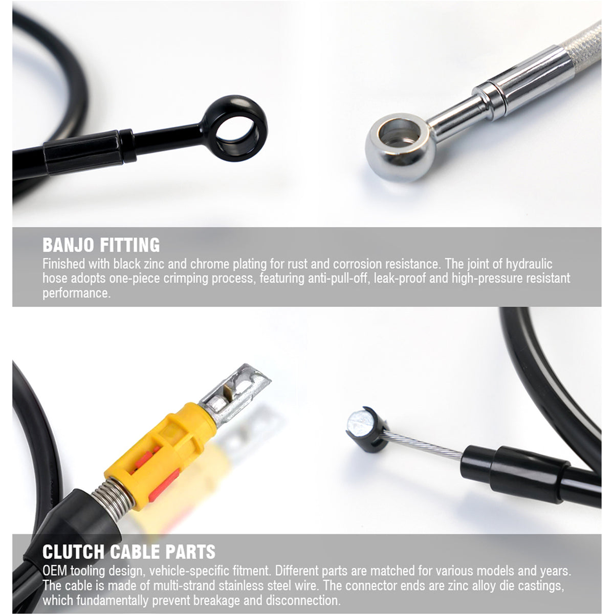 COMPLETE HANDLEBAR CABLE & BRAKE LINE KIT