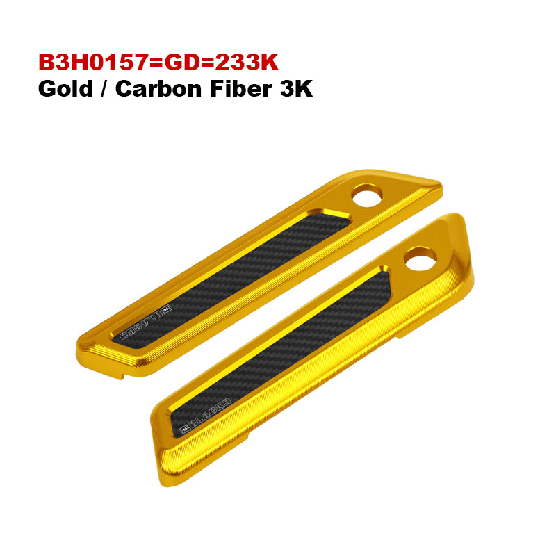 Aluminum Saddlebag Latch Cover with Carbon Fiber Accentpanels for 14-23 Touring Motorcycle FLHT FLTR FLHX Colors Lock