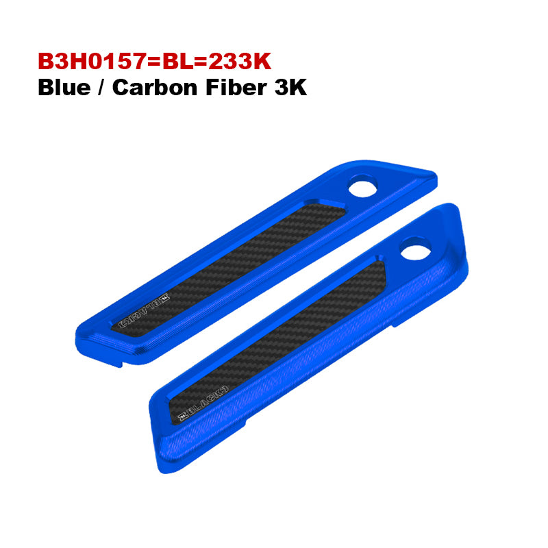 Aluminum Saddlebag Latch Cover with Carbon Fiber Accentpanels for 14-23 Touring Motorcycle FLHT FLTR FLHX Colors Lock