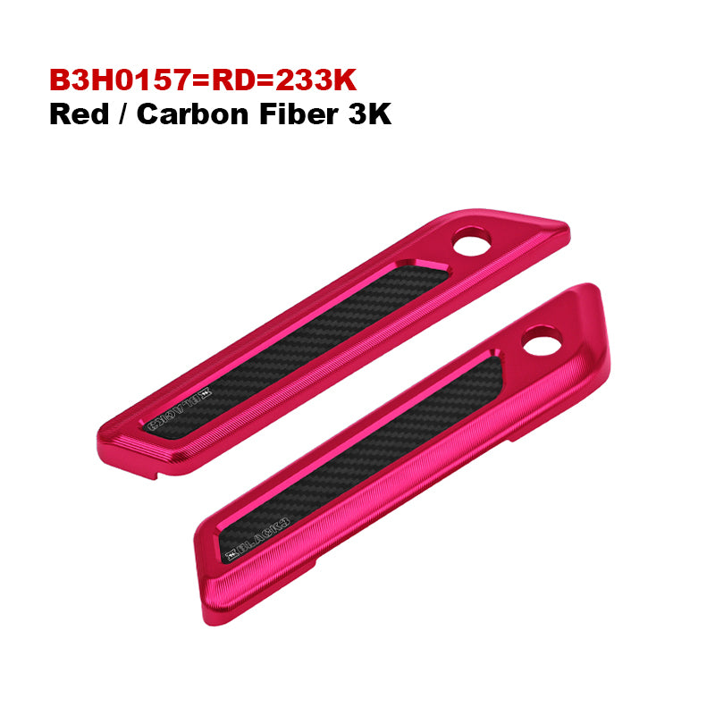 Aluminum Saddlebag Latch Cover with Carbon Fiber Accentpanels for 14-23 Touring Motorcycle FLHT FLTR FLHX Colors Lock