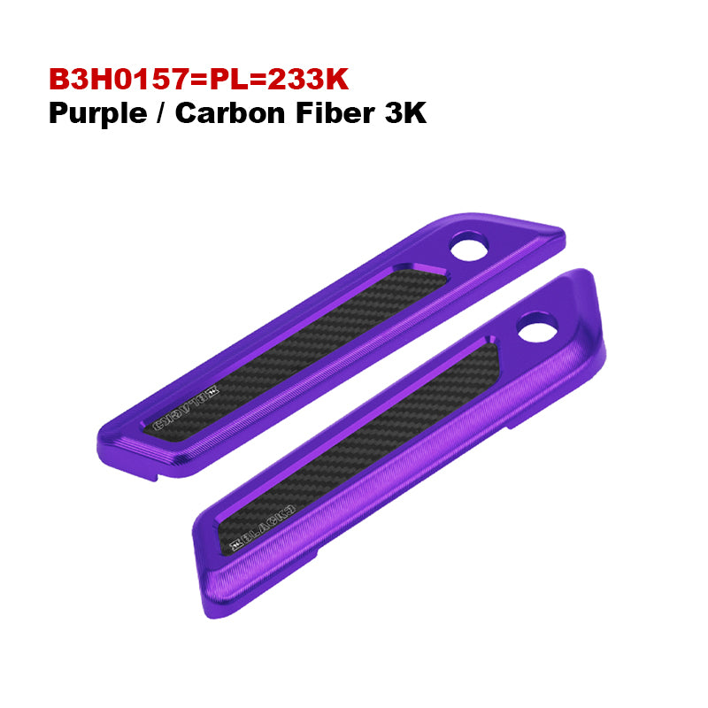 Aluminum Saddlebag Latch Cover with Carbon Fiber Accentpanels for 14-23 Touring Motorcycle FLHT FLTR FLHX Colors Lock