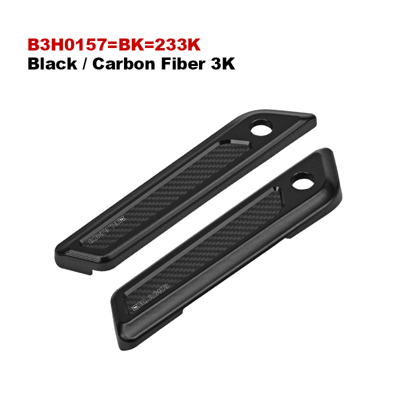 Aluminum Saddlebag Latch Cover with Carbon Fiber Accentpanels for 14-23 Touring Motorcycle FLHT FLTR FLHX Colors Lock