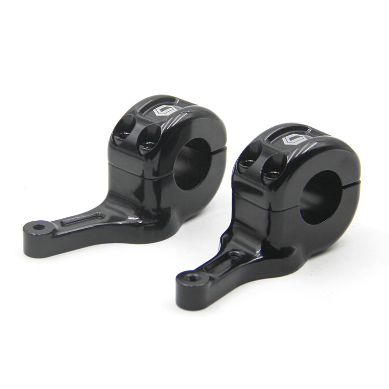 Chiefdom Black Aluminum Alloy Flat Riser Kit for Motorcycle 2022-UP Nightster Diameter 1" Handlebar Risers Gauge Mounts Fit RH975