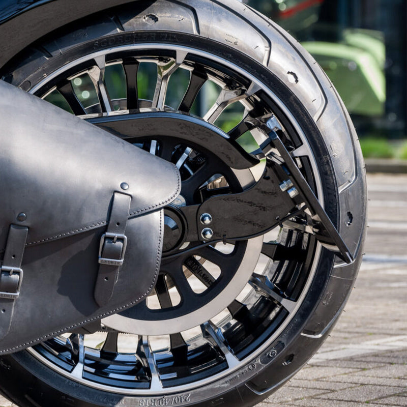 Chiefdom Aluminum Left Side Mount License Plate Bracket for 2018-UP Softail Fat Boy/Street Bob/Breakout  Retrofit/Upgrade