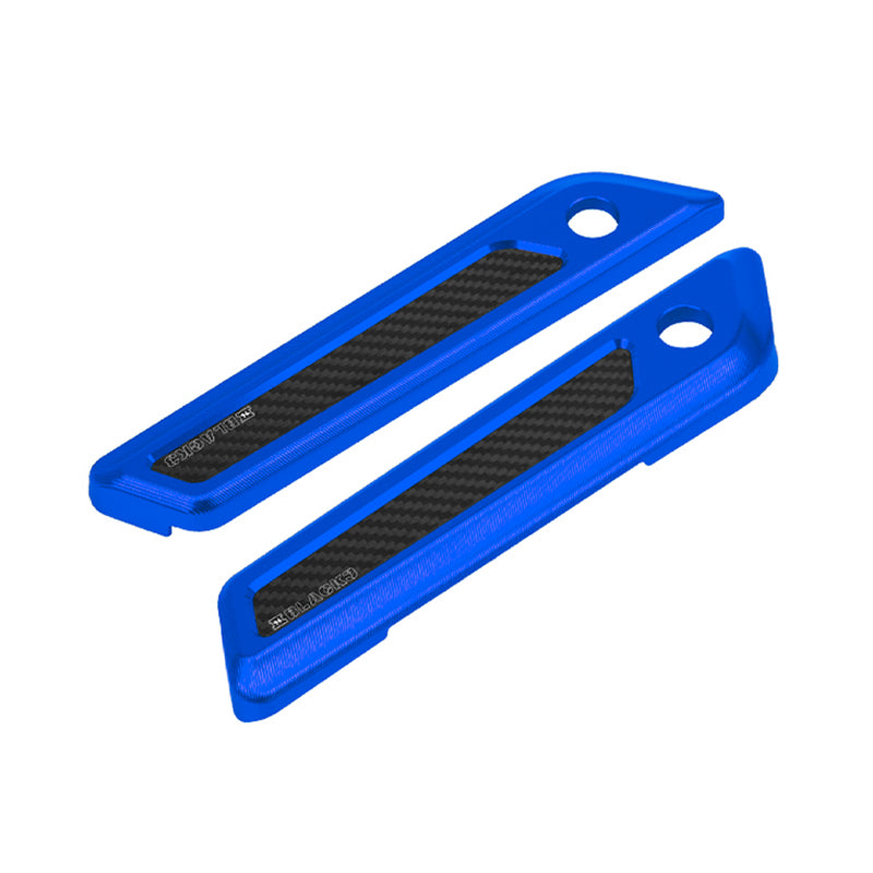 Aluminum Saddlebag Latch Cover with Carbon Fiber Accentpanels for 14-23 Touring Motorcycle FLHT FLTR FLHX Colors Lock