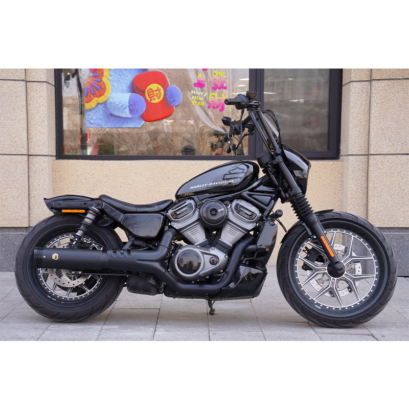 New Chiefdom Brass Exhaust for 2022-later RH975 Motorcycle Nightster 975 Black Slip-On Mufflers