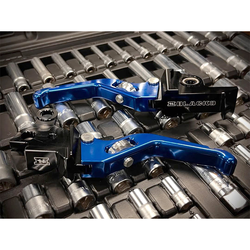 Black3 Adjustable 3-Finger Aluminum Alloy Levers for 121CVO 117 Touring and Softail Motorcycle Colors Accessories