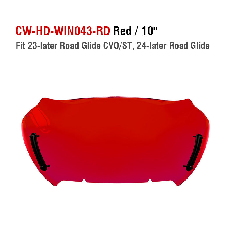 H-D 23.5-later Road Glide 121CVO Motorcycle 10inch Colors Windshield 2024+ FLTRXSTSE Wind Deflector New