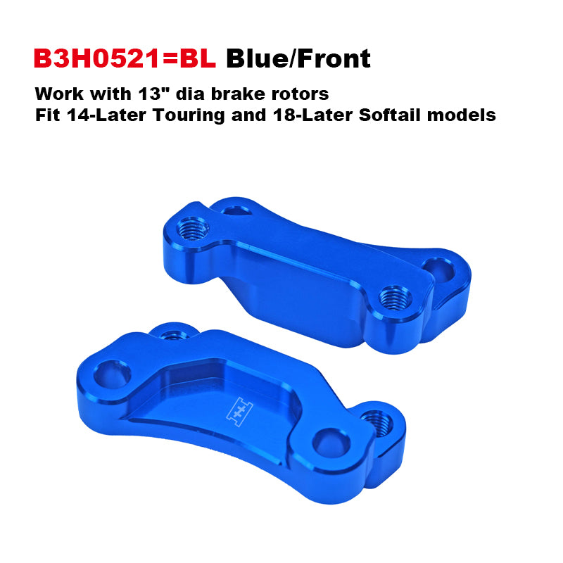 HD 11.5-14 13mm Dia Brake Rotors 108mm Front Rear Radial Brake Caliper Mounts CNC Aluminum Metal Fit 14-up Touring 18-up Softail