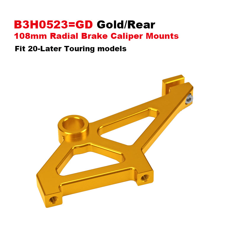 HD 11.5-14 13mm Dia Brake Rotors 108mm Front Rear Radial Brake Caliper Mounts CNC Aluminum Metal Fit 14-up Touring 18-up Softail