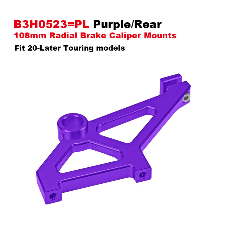 HD 11.5-14 13mm Dia Brake Rotors 108mm Front Rear Radial Brake Caliper Mounts CNC Aluminum Metal Fit 14-up Touring 18-up Softail