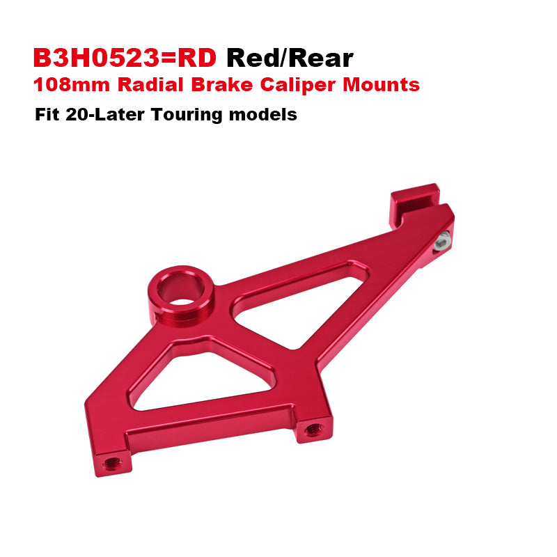 HD 11.5-14 13mm Dia Brake Rotors 108mm Front Rear Radial Brake Caliper Mounts CNC Aluminum Metal Fit 14-up Touring 18-up Softail