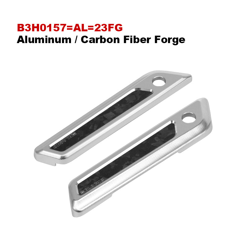 Aluminum Saddlebag Latch Cover with Carbon Fiber Accentpanels for 14-23 Touring Motorcycle FLHT FLTR FLHX Colors Lock