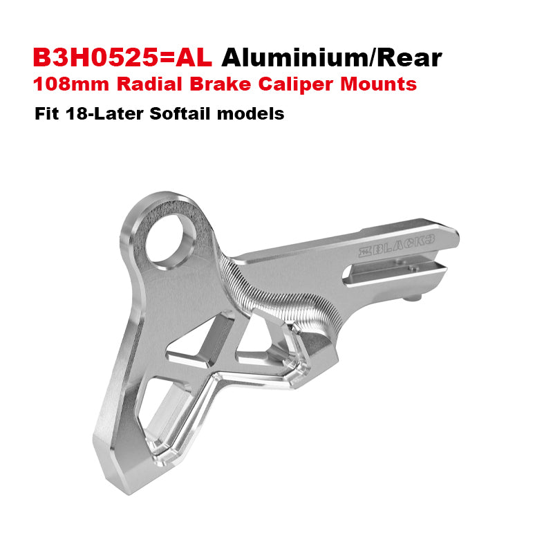 HD 11.5-14 13mm Dia Brake Rotors 108mm Front Rear Radial Brake Caliper Mounts CNC Aluminum Metal Fit 14-up Touring 18-up Softail