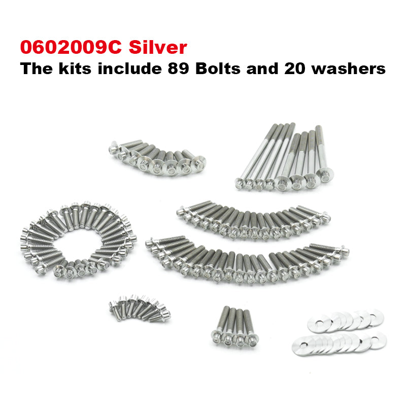 Motorcycle Titanium Alloy 102 Engine Bolts PB Style Screw Set for M8 Touring Softail 121 Road Glide CVO Accessory