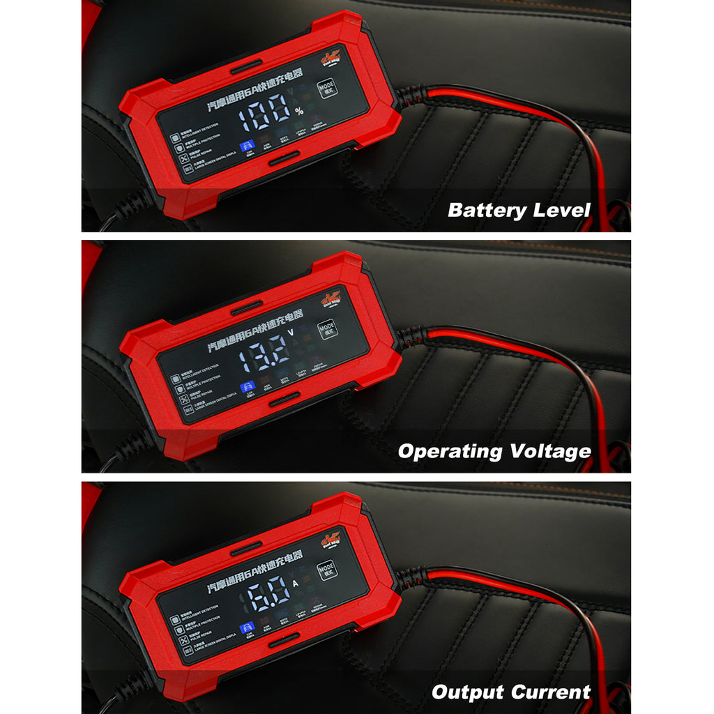 FREE ROAD 12V 6A FAST CHARGER FOR CARS AND MOTORCYCLES
