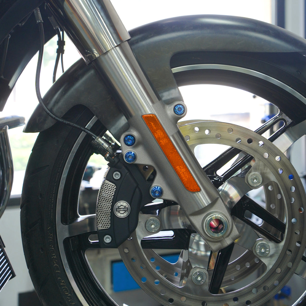 BRAKE CALIPER BRACKET AND FRONT FENDER TITANIUM ALLOY BOLTS