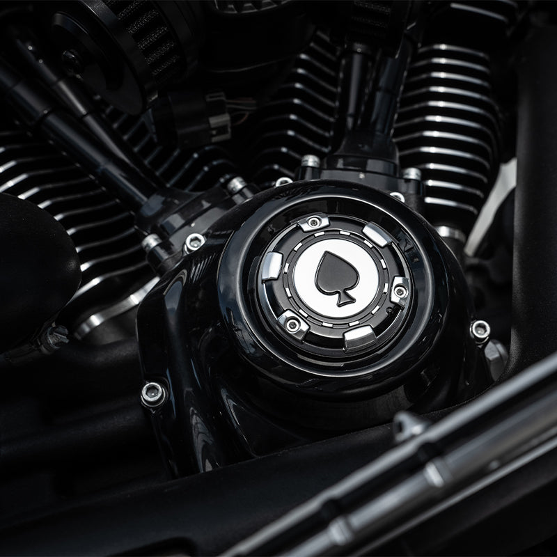 GASHOO Spades Timer Cam Cover Right Fit M8 Softail and Touring Motorcycle Aluminum Alloy for Road Glide Street Glide LowRiderST