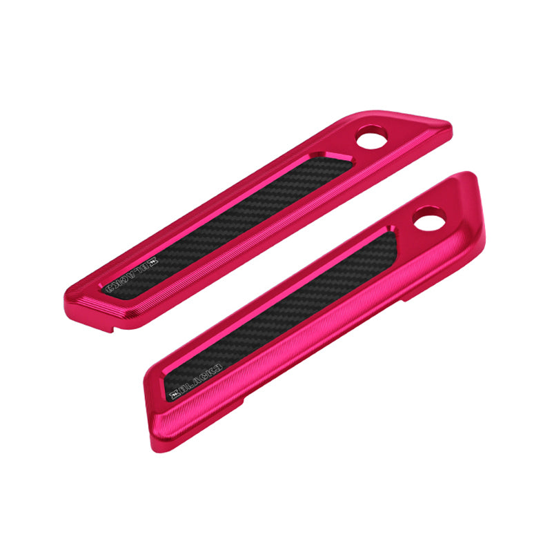 Aluminum Saddlebag Latch Cover with Carbon Fiber Accentpanels for 14-23 Touring Motorcycle FLHT FLTR FLHX Colors Lock