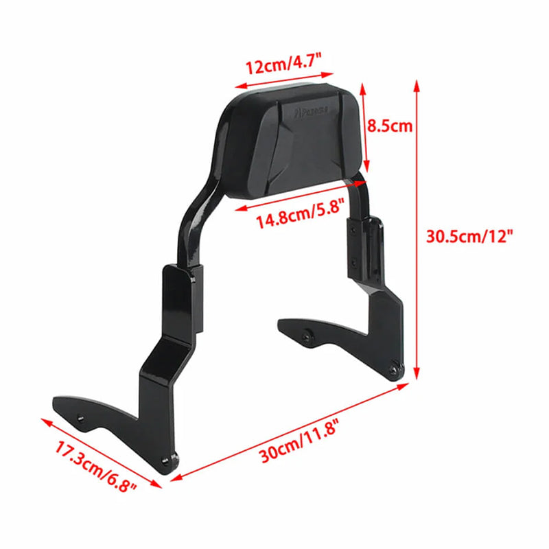 Mini Sissy Bar Fit HD 14-later Touring Motorcycle Low Profile Passenger Backrest Accessories Road Glide Street Glide