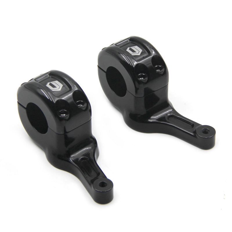 Chiefdom Black Aluminum Alloy Flat Riser Kit for Motorcycle 2022-UP Nightster Diameter 1" Handlebar Risers Gauge Mounts Fit RH975