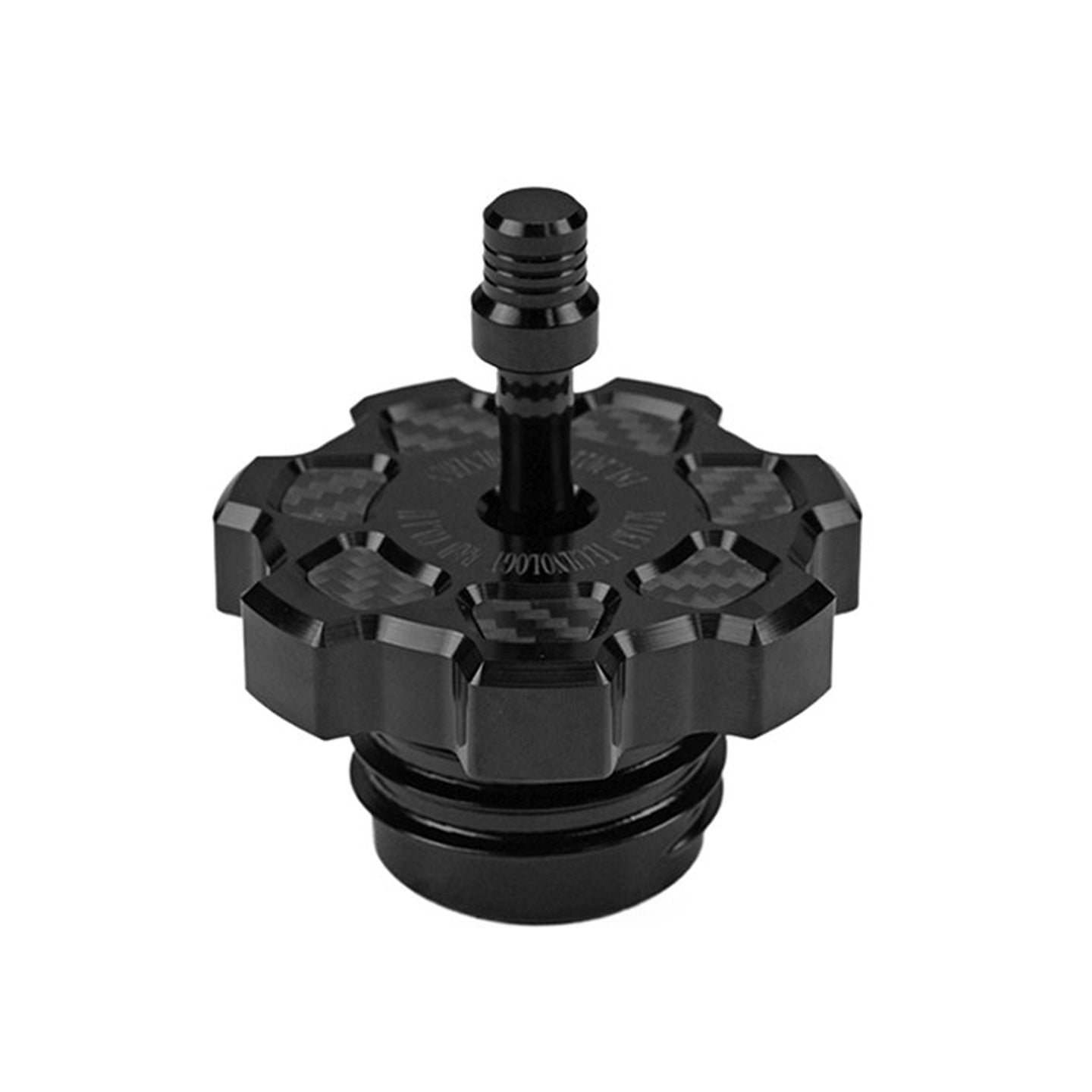 Black3 Aluminum Alloy 7-Spoke Gas Cap CNC Fuel Cap Base for H-D Touring Softail XL Sportster Dyna Motorcycle 121CVOST
