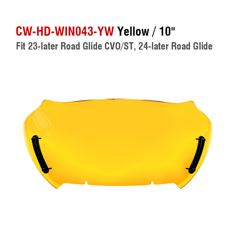 H-D 23.5-later Road Glide 121CVO Motorcycle 10inch Colors Windshield 2024+ FLTRXSTSE Wind Deflector New