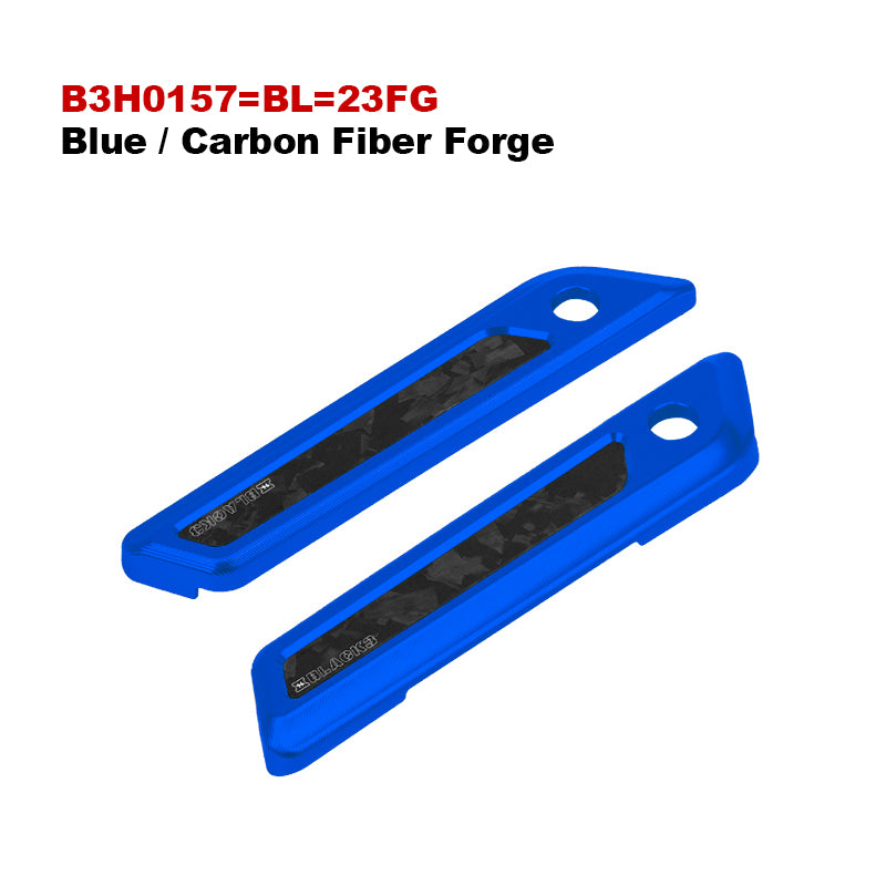 Aluminum Saddlebag Latch Cover with Carbon Fiber Accentpanels for 14-23 Touring Motorcycle FLHT FLTR FLHX Colors Lock