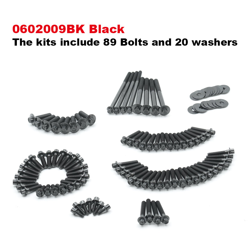 Motorcycle Titanium Alloy 102 Engine Bolts PB Style Screw Set for M8 Touring Softail 121 Road Glide CVO Accessory