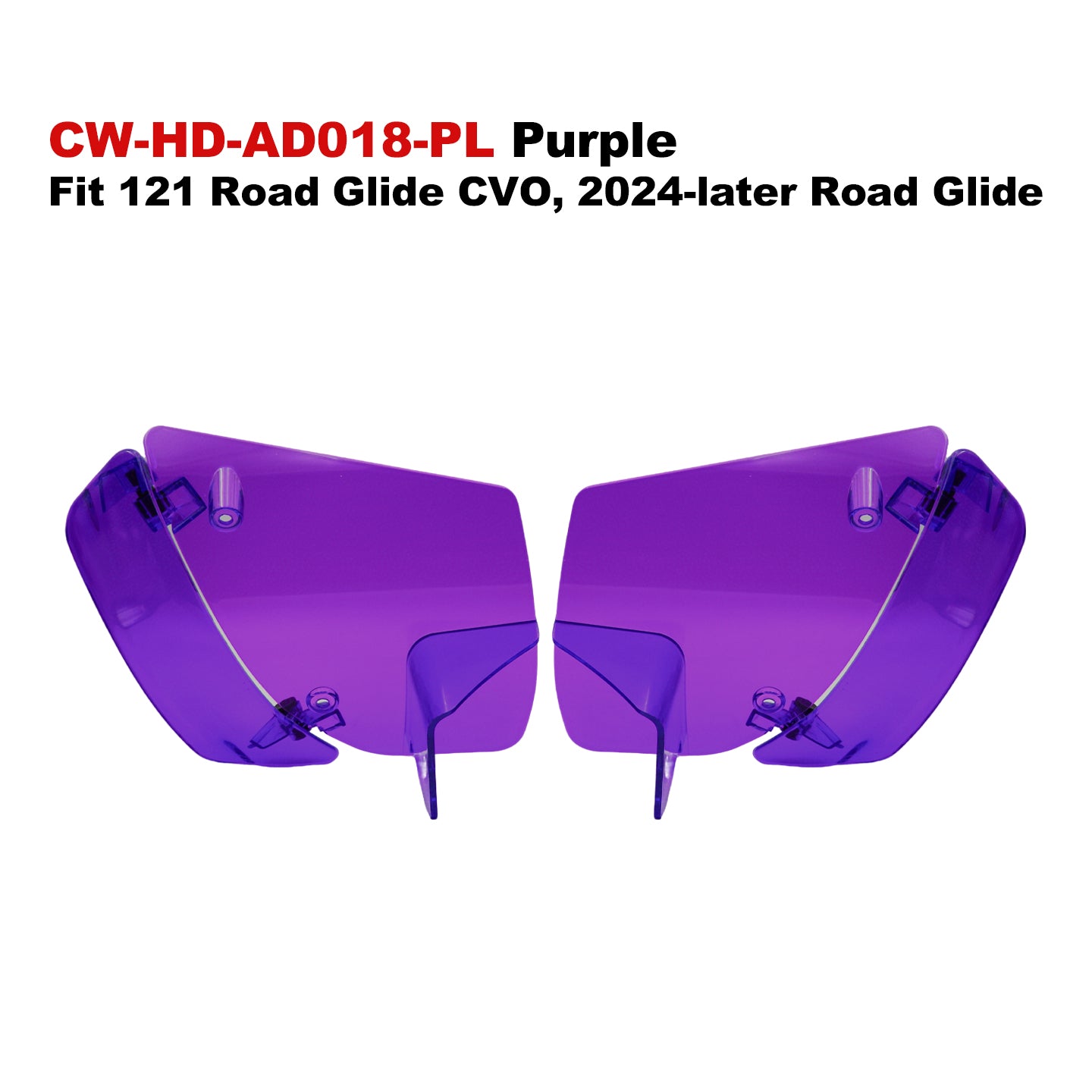 Colors ABS Adjustable Air Deflectors Fit 121/117 Road Glide Motorcycle Fairings Spoiler for Retrofit/Upgrade