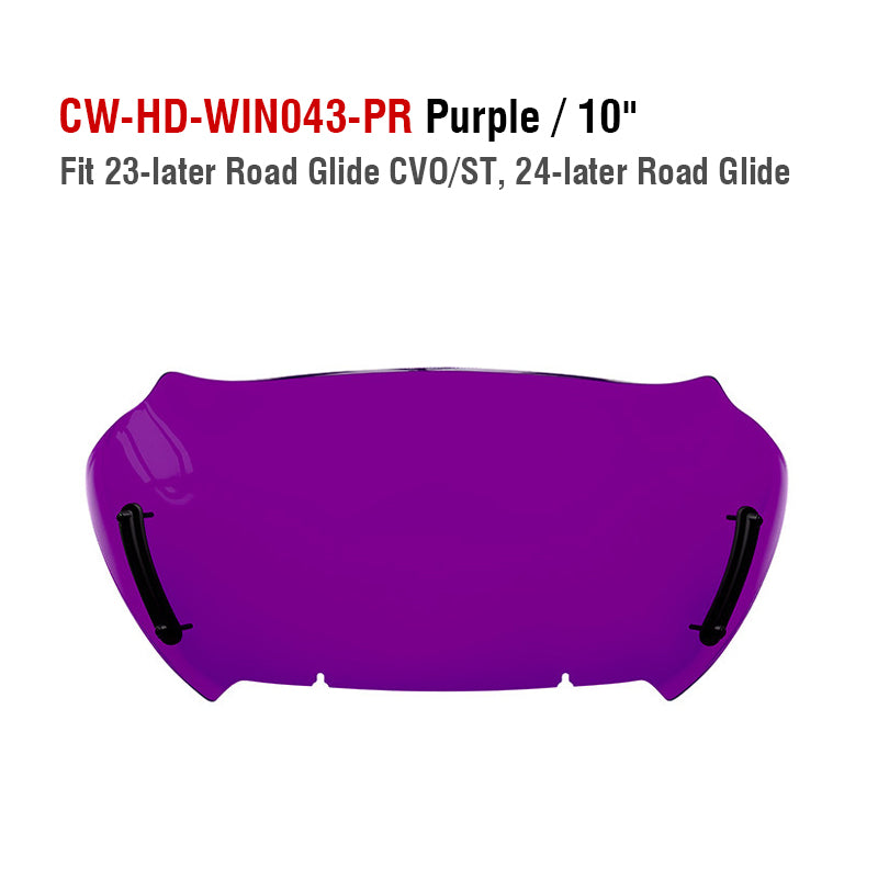 H-D 23.5-later Road Glide 121CVO Motorcycle 10inch Colors Windshield 2024+ FLTRXSTSE Wind Deflector New