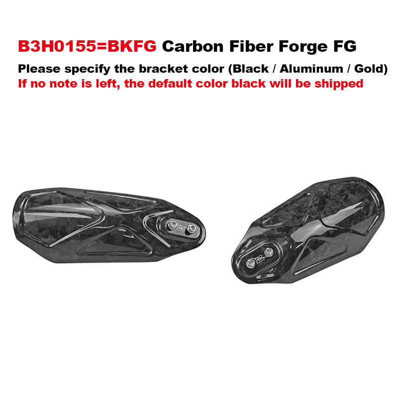 Black3 Carbon Fiber Front Hand Guards PB Style for Touring and Softail Motorcycle Retrofit/Upgrade Accessories