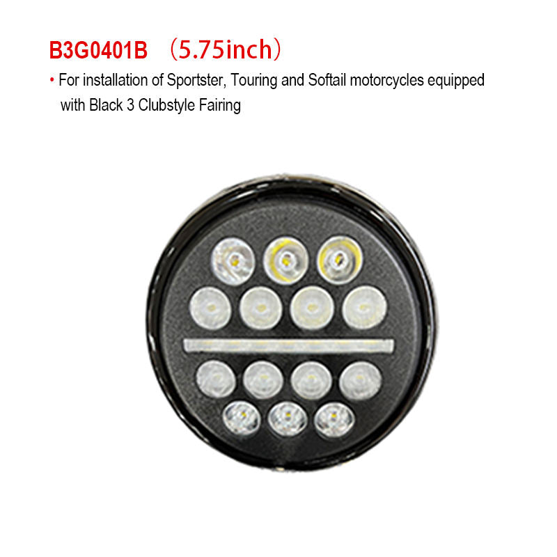 For Harley Motorcycle LED Headlight DS Style Installation of Sportster and Softail Motorcycles Equipped with 5.75 Inch Headlight