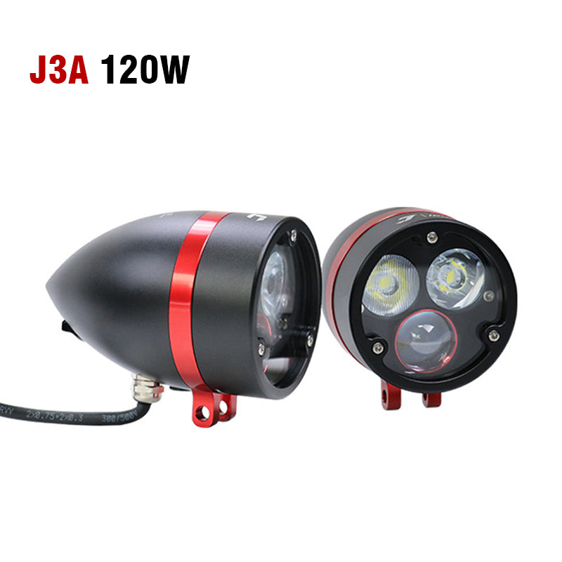 Super Bright Motorcycle LED Spotlight IPX8 Waterproof White/Yellow Dual Color with High/Low Beam & Strobe for Off-Road R1250GS