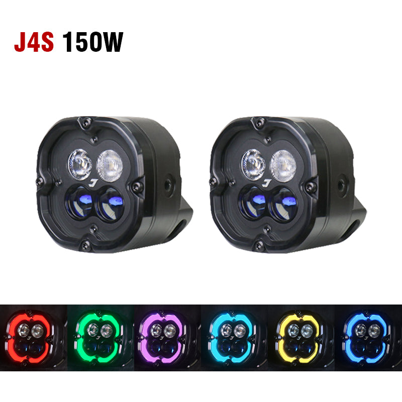 Super Bright Front Motorcycle LED Spotlight IPX8 Waterproof White/Yellow Dual Color High/Low Beam Strobe Off-Road R1250GS 7 Lens