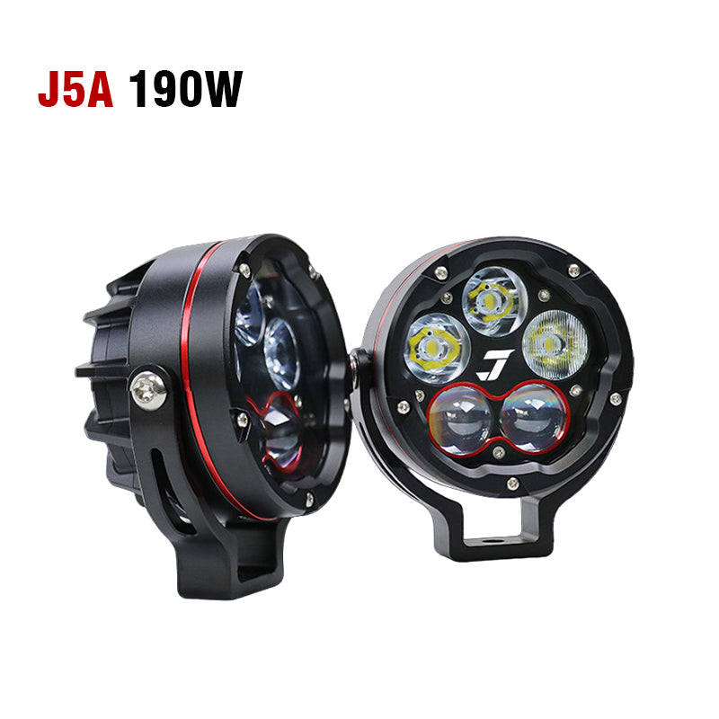 Super Bright Motorcycle LED Spotlight IPX8 Waterproof White/Yellow Dual Color with High/Low Beam & Strobe for Off-Road R1250GS
