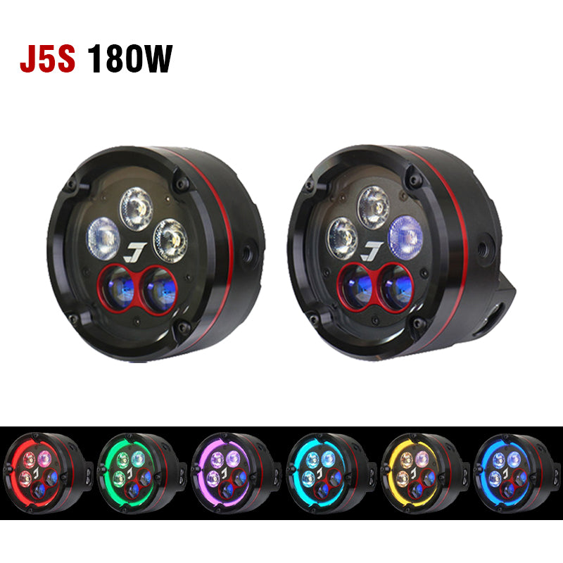 Super Bright Front Motorcycle LED Spotlight IPX8 Waterproof White/Yellow Dual Color High/Low Beam Strobe Off-Road R1250GS 7 Lens