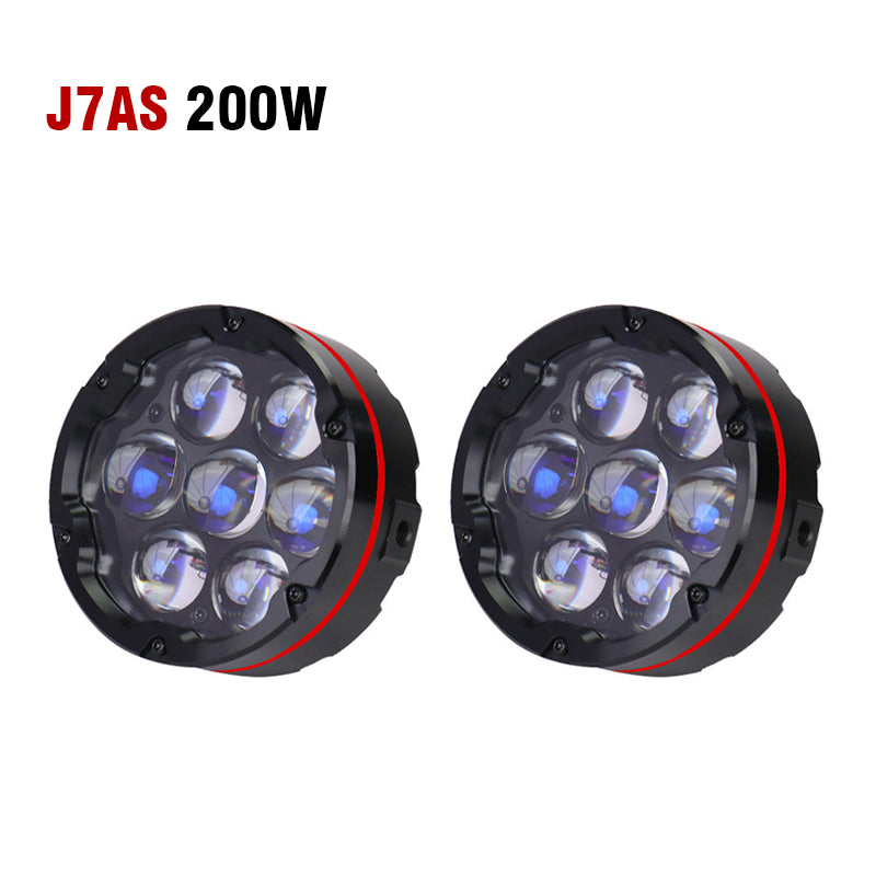 Super Bright Motorcycle LED Spotlight IPX8 Waterproof White/Yellow Dual Color with High/Low Beam & Strobe for Off-Road R1250GS