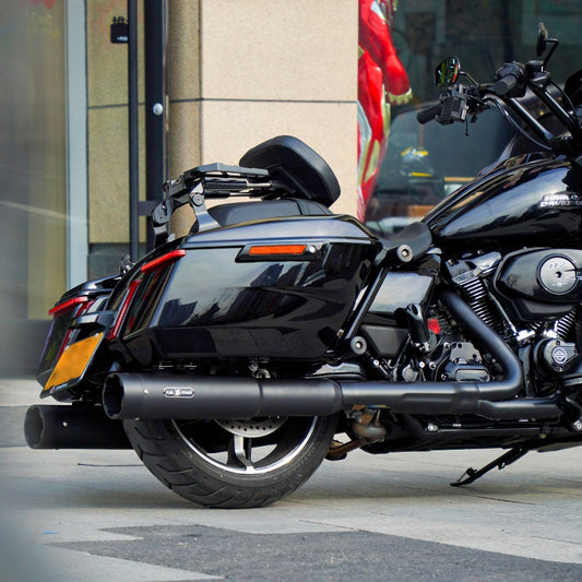 2017-Later HD Electra Glide Road Glide Street Glide Performance Exhaust Titanium Alloy Black Slip-On Mufflers 121CVO New