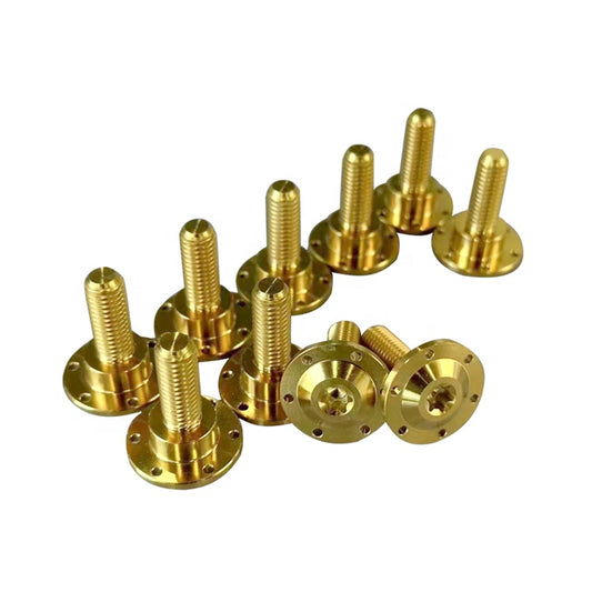 2014-2023 Touring Road Glide/Street Glide Large 5-Bolt Pattern Gold Titanium Alloy Brake Rotor Bolts Motorcycle Accessories